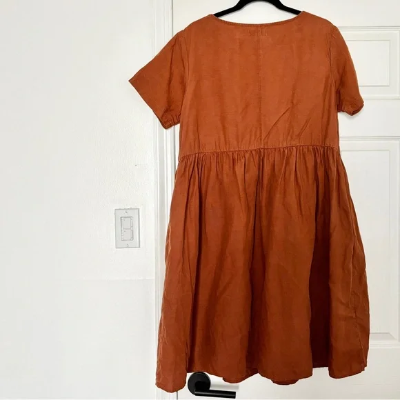 Tradlands Nico Dress in Rust Size L - Picture 2 of 6
